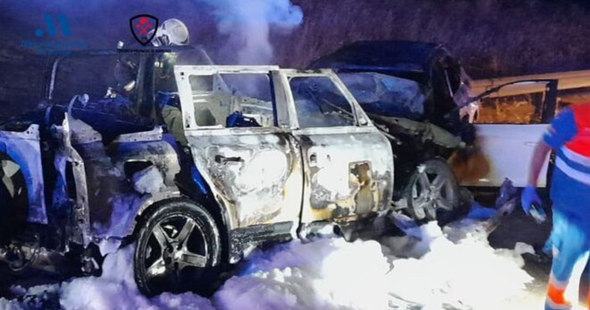 Vehículos implicados en el accidente de tráfico en Coín