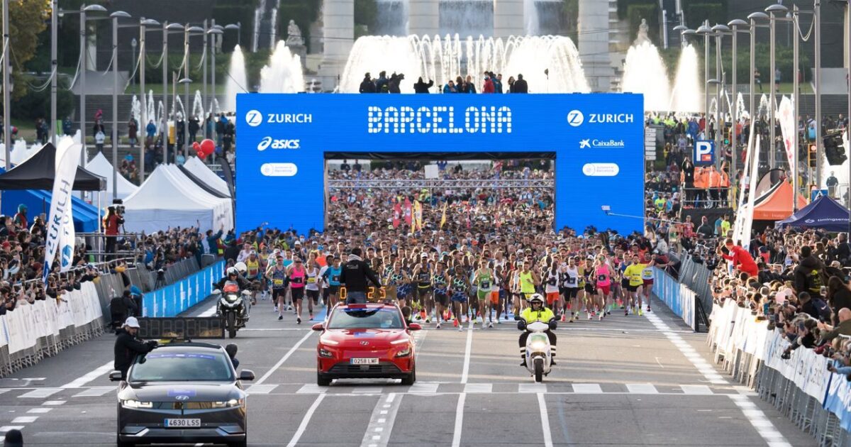Salida del maratón de Barcelona