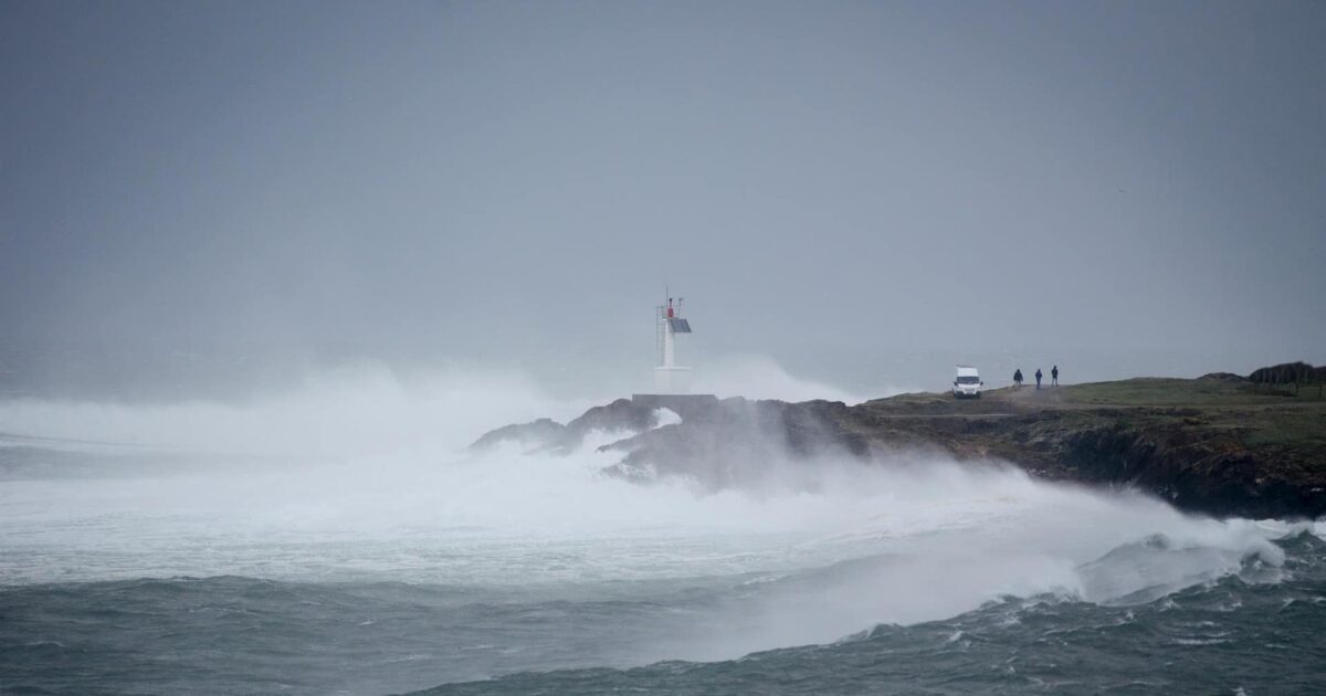Imagen de archivo de un temporal en Ribadeo