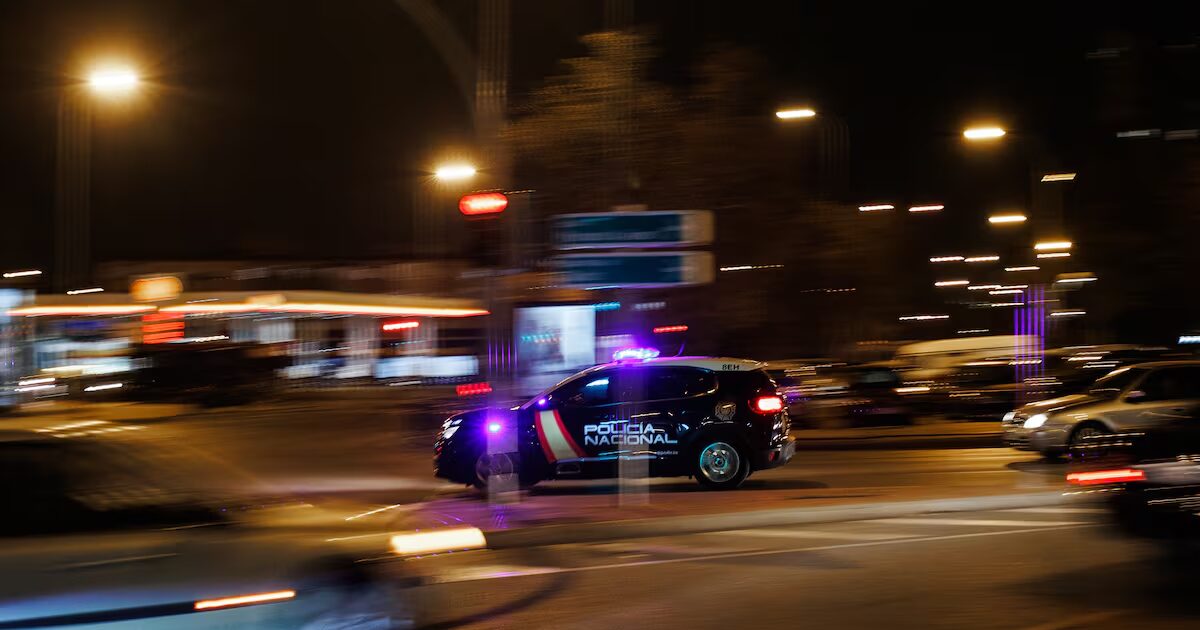 Un coche de Policía Nacional en Madrid, en febrero de 2022.
