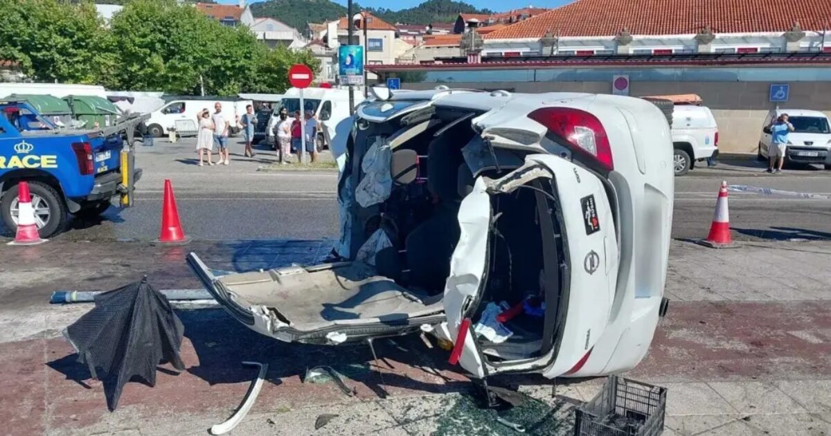 imagen del vehículo en el que viajaba el fallecido.
