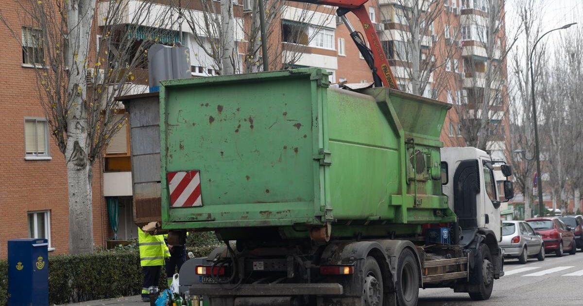 Un camión de la basura en Madrid