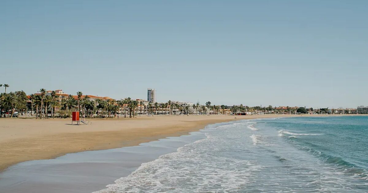 La playa del Regueral, en Cambrils.